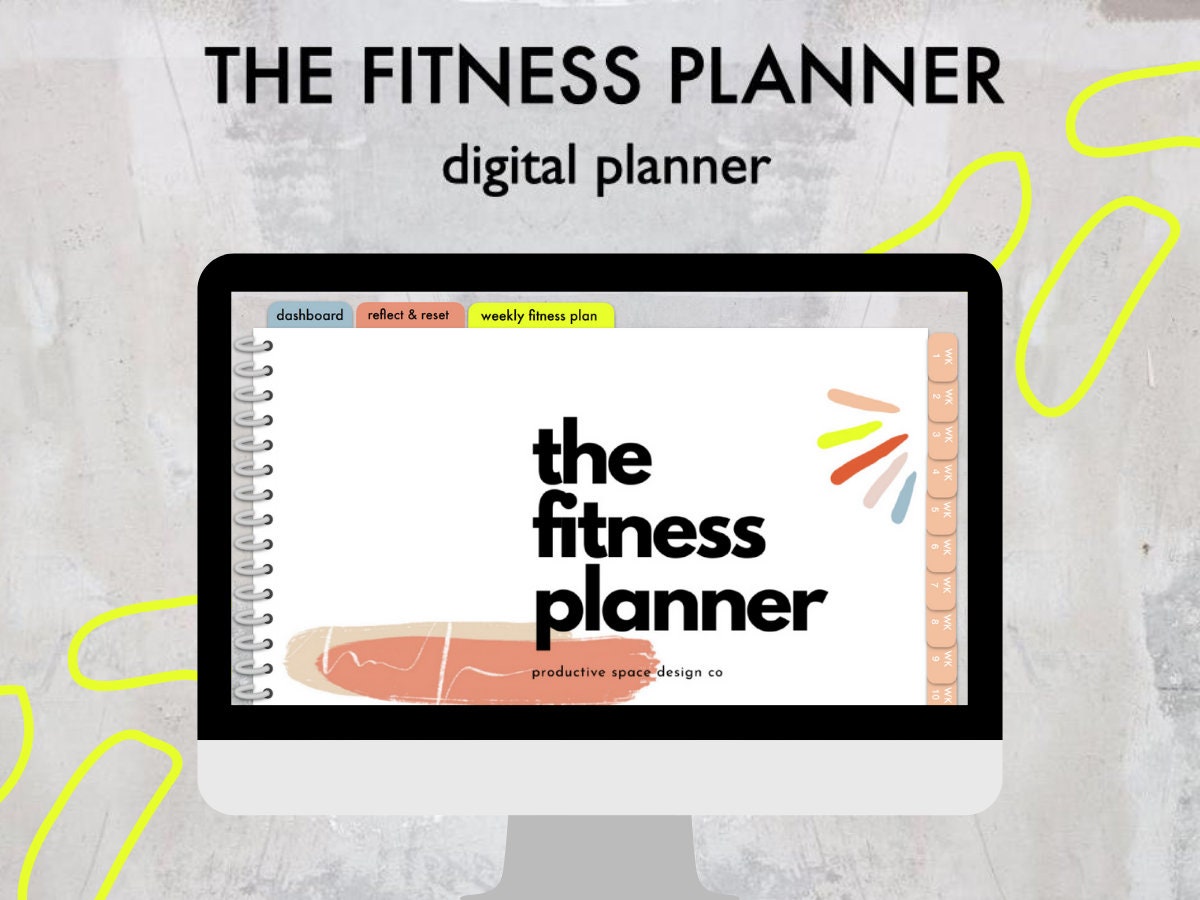 UNDATED Digital Planner - The Fitness Planner for GoodNotes, PDF - 12 Week Challenge Template