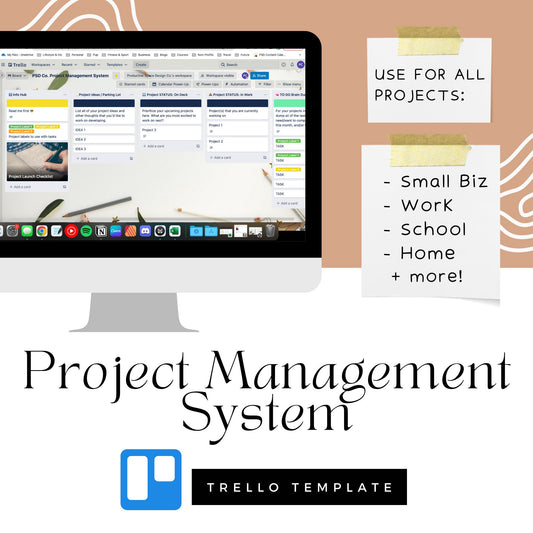The Project Management TRELLO System: Workflow, Business Organization, Project Management Trello Template