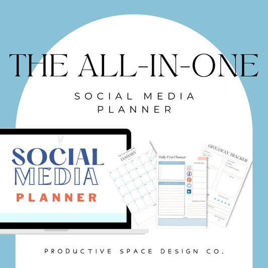 The ALL-IN-ONE Social Media Planner - Printable, Digital Planner